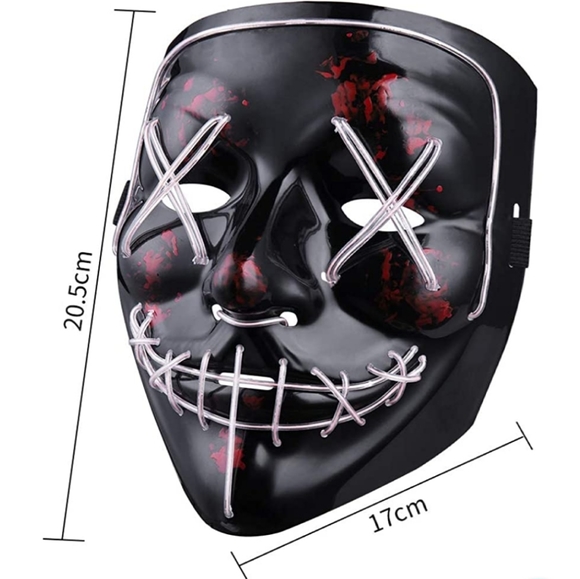Glow/ light up Halloween/ cosplay Purge mask - Picture 3 of 6
